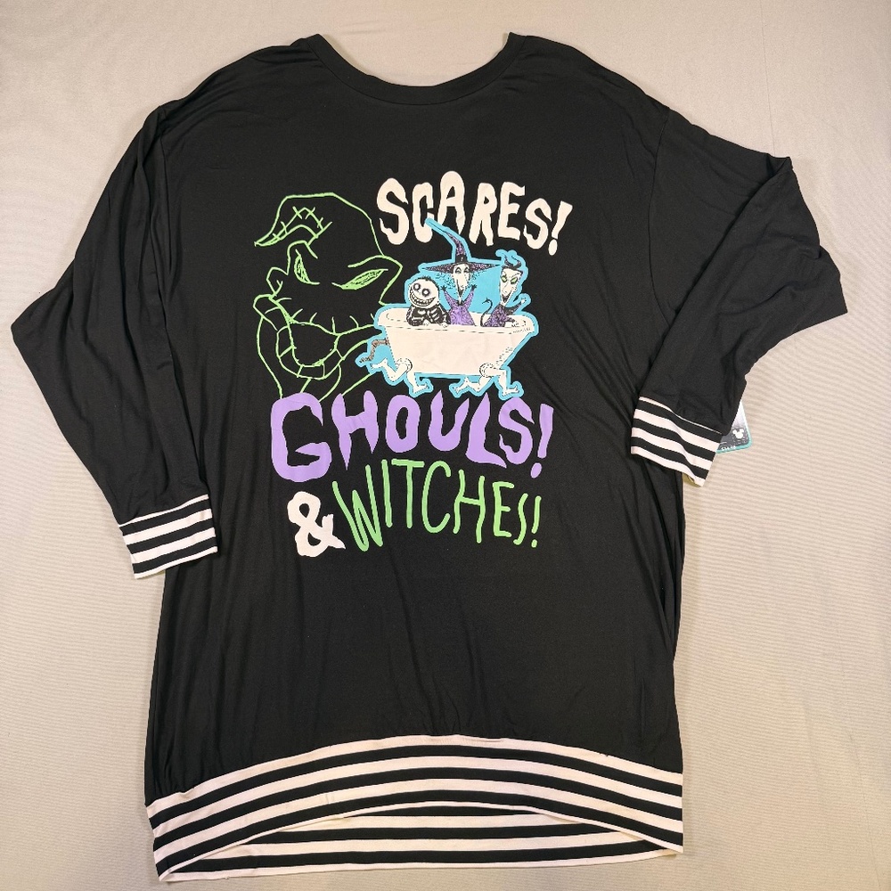 Disney’s Nightmare Before Christmas Women’s Long Sleeve Sleepshirt Size M